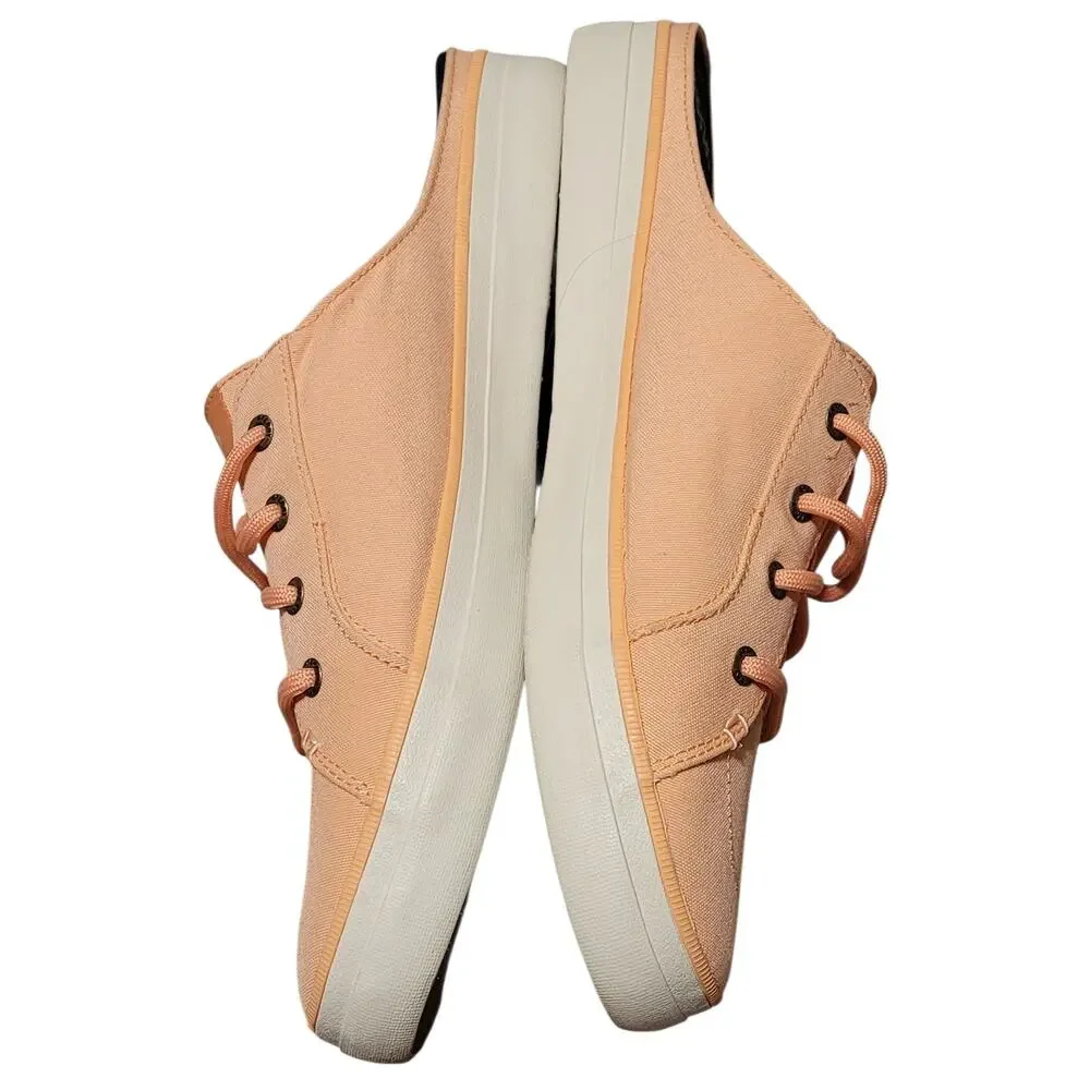 Sperry Women's Crest Vibe Seacycled Mule Sneakers  Pastel Peach Size 9.5 EUC